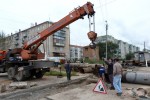 В Первомайском завершается ремонт участка теплотрассы